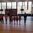 Будущие и настоящие гимнастки вместе с молодым специалистом из г.Суоярви